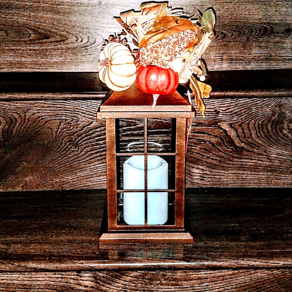 HARVEST FLORAL FLICKER LANTERN